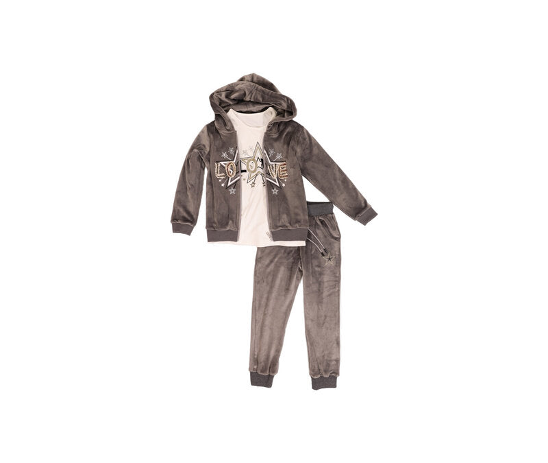 Σέτ 3 τεμαχίων βελούδο για κορίτσι