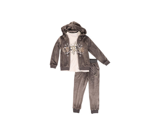 Σέτ 3 τεμαχίων βελούδο για κορίτσι