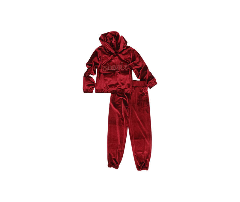 Σέτ φόρμες βελουτέ για κορίτσι